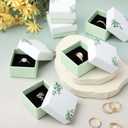Yinkin 72 Pcs Jewelry Ring Gift Boxes Bulk 2 x 2 x 1.2 Inch Ring Necklace Earring Boxes for Weddings Christmas