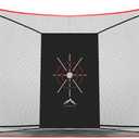 10x7ft Golf Practice Screen with Target - Heavy Duty Driving Range Barrier for Home & Outdoor Use - Easy Setup Swing Training Net for Backyard Indoor or Outdoor Practice