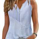 Disamer Tank Tops for Women 2026 Summer Casual Button Down Shirts Loose Fit V Neck Sleeveless Tshirt Blouse XL