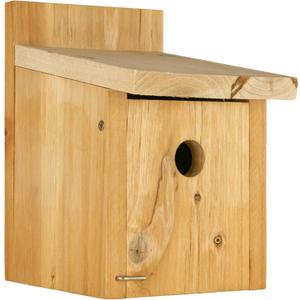 Nature's Way Cedar Box Wren House with Clean-Out Door, Wild Bird House and Outdoor Decor, Brown