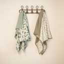 lulumoon Muslin Baby Blanket Neutral: Lightweight Cotton Blanket with Woodland - Ideal for Newborn to Toddler 47"x47" (Pine Forest)