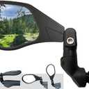 Hafny NEW Bar End Bike Mirror, HD Automotive Grade Glass Lens, Large Surface, Shatterproof, Multi-Angle Adjustable, E-Bike Mirrors (HF-M903RB-FR08) (HF-M903LS-FR08 (Left Side, Silver Glass))