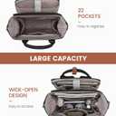 LOVEVOOK Laptop Backpack for Women, 17.3'' Waterproof Nurse Bag Teacher Work Backpack Purse for Women, Travel Computer Backpack for College Office Business Ladies