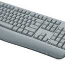 Wireless Keyboard and Mouse Combo, Full Sized 2.4GHz Wireless Keyboard with Comfortable Palm Rest and Optical Mouse for Windows, Mac OS PC/Desktops/Computer/Laptops (Gray)