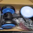 Colorful Lighting Baby Balance Bike Toys for 1 Year Old Boys Gifts, Toddler First Bike 12-24 Months with Adjustable Soft Seat, 4 Silent Wheels Ride on Toy, Perfect First Birthday Gift (Blue)