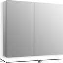 Kohler 55065-NA Embark Slim Two-Door Medicine Cabinet Mirror, Adjustable Shelves with Mirrored Doors, 35 in. W x 26 in. H