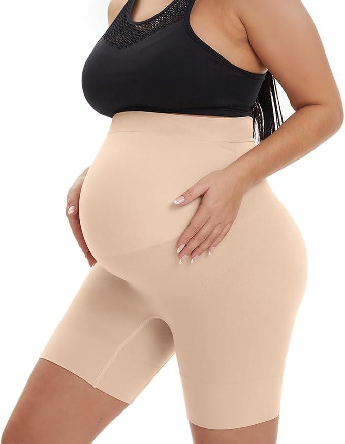 Seamless Maternity Shapewear, Prevent Thigh Chaffing, Pregnancy Belly Support, XL