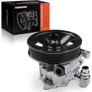 A-Premium Power Steering Pump, with Pulley, Compatible with Mercedes-Benz W203 C230/C280/C350 2006-2007, C209 CLK350 2007, 2.5L 3.0L 3.5L, Replace # 0054661601, 0054661701