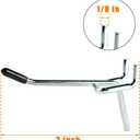 2 Inch 50-Pack,Sturdy and Durable L Shape Galvanized Metal suitbale for 1/4 and 1/8 Pegboard Hooks with Rubber Tipped,Pegboard Hooks for Garage,Office,Kitchen,Store(Silver)