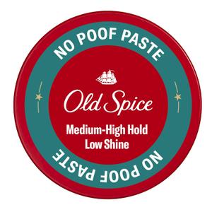 Old Spice Hair No-Poof Paste for Men, Medium-High Hold, Low Shine, 2.22 Oz