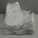 Eaasty 3 Pcs Cake Stand Set Round Cake Stand with Crystal Bling Pendants Dessert Table Display Set for Wedding Event Birthday Party Dessert Table(White)