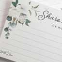 2 x CARDAMONOLY Share a Memory Card for Celebration of Life  4 x 6 Pack of 50  White Floral Design for Funeral Keepsakes or Guest Book Remembrance and Birthday Memory Book