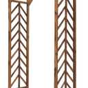 Outsunny 79in Wooden Garden Arbor Arch Trellis with Classic Countryside Style, Pergola Style Roof for Climbing Vines for Ceremony Party Weddings