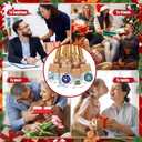 Meanplan 50 Pcs Christmas Car Diffuser Bottles Employee Appreciation Gift Bulk Hanging Air Freshener Empty Glass Perfume Oil Bottle with Xmas Stickers for Coworker Teacher Car Lover(Square, 10ml)