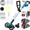 Cordless Weed Wacker Eater Electric Grass Trimmer Battery Powered with 2 Battery&25 Pcs Blade, 3 in 1 21V/2.0Ah Lightweight Portable String Trimmers/Edger Lawn Tool/Brush Cutter for Yard Garden
