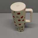 Cherry Tumbler 40 oz with Handle and Straw, Cherry Themd Gifts for Women Cup Holder Friendly Insulated Travel Mug Stainless Steel Water Bottle