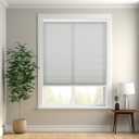 Changshade Cordless Cellular Shades, Light Filtering Honeycomb Shades for Windows, Pull Down Pleated Blinds, Easy to Install for Indoor Windows and French Doors,20" W x 50" H, Grey