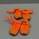 Hcpet Dog Shoes for Large Dogs, Breathable Dog Booties for Small Medium Dogs, Anti-Slip Dog Boots & Paw Protectors for Hot Pavement Winter Snow Hiking with Reflective Straps Orange Size 7 (Width 2.55 inch) for 63-78 lbs)