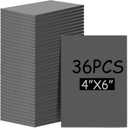 MotiMind 36 Pcs Gray Linoleum Block Rubber Stamp Carving Blocks Soft Linocut Blocks for Printmaking DIY Art Craft Projects and Scrapbooking (4 x 6 x 0.12 Inch)