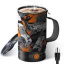 Joulle Kettle Pot, Portable Electric Kettle for Car and Truck, 500 W Small Travel Water Boiler, Non-propane Outdoor Electric Camping Stove, Camping Cooking Gear for Ev, Ov, Rv Trip