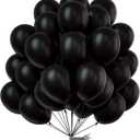 PartyWoo Black Balloons, 51 pcs 12 Inch Matte Black Balloons, Black Balloons for Balloon Garland or Balloon Arch as Party Decorations, Birthday Decorations, Retirement Party Decorations, Black-Y18