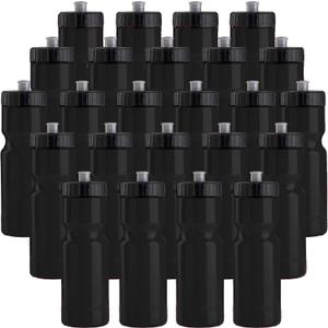 50 Strong Bulk Water Bottles 24-Pack 22 oz BPA-Free Sports Bottles with Easy-Open Pull Top Cap Made in USA Reusable & Top Rack Dishwasher Safe Brand