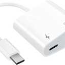 USB-C Ethernet Adapter with Charging - Portable LAN Network Adapter Compatible for iPhone 15 Pro/Max/Plus, MacBook Pro/Air 2018, Samsung, iPad and More