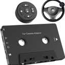 Car Audio Bluetooth 5.1 Cassette Receiver, Cassette Bluetooth Adapter for Car Tape Player, Wireless Cassette Aux Adapter with Hands-Free Calling, Compatibility with Smartphones, Tablets, MP3, TF Card