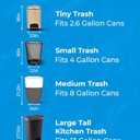 FORID Clear Trash Bags, 8 Gallon Garbage Bags, Wastebasket Bin Liners 110 Count Plastic Trash Bags for Bathroom Bedroom Office Garbage Can 30 Liters - Durable & Thick Trash Bag - Medium