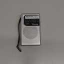 NOAA Weather Radio - Emergency NOAA/AM/FM Battery Operated Portable Radio with Best Reception and Longest Lasting Transistor. Powered by 2 AA Battery with Mono Headphone Socket, by Vondior (Silver)
