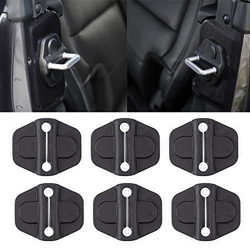 YOCTM Door Lock Decoration Cover for 2018-2026 Jeep Wrangler JL JLU 4XE Unlimited Sahara Sports Rubicon Gladiator JT Door Lock Cover Parts Accessories Black (4Door) (Pack of 4)