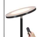 JOOFO LED Floor Lamp  Super Bright Torchiere with Remote & Foot Switch, Stepless Dimmable Tall Standing Lamp, 69" Modern Pole Light for Corner, Living Room, Bedroom, Reading, Office (Black SE)