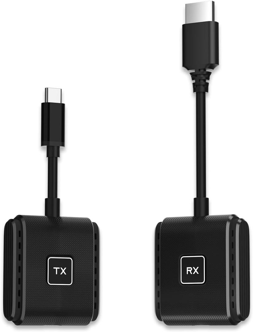 SmartSee Wireless USB-C to HD Transmitter and Receiver Kit Screen Mirror and Screen Extender for iPhone 15 16 Mac iPad to TV Projector Monitor Display Adapter Plug and Play