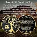 6 Year Sobriety Coins, Tree of Life 6 Year AA Medallions - AA Sobriety Chips Recovery Coins Sober Tokens for Alcoholics Anonymous Recovery Sober Gifts for Men Women