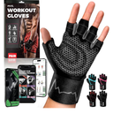 MhIL Workout Gloves  – Comfortable Gym Gloves with Enhanced Grip for Safety and Hand Protection – Weight Lifting Protection with Wrist Wraps Support for Performance Boost and Style S