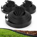 Gardzen 1.5" x 100' Landscape Edging Kit, Garden Edging Coil Comes with 120 Pcs Spikes, No Dig Lawn Border