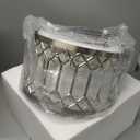 Crystal Ceiling Light Fixture, Modern Semi Flush Mount Ceiling Light,Crystal Chandelier for Kitchen Bedroom Bathroom Entryway Nickel Finish (Bulb not Included) (Silver)