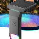 Solar Pool Lights for Inground & Above Ground Pool, 10-Color 4-Mode LED Pool Lights, Underwater Swimming Pool Lights with Timer, Submersible Pool Lights with Remote, Waterproof Design (Black, 1 Pack)