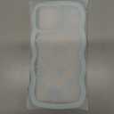 Aitipy for iPhone 13 Pro Max Case, Wavy Frame Cute Ribbon Bowknot Pattern Aesthetic Transparent Back Soft TPU Shockproof Phone Case for Women Girls, Blue