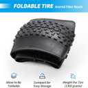 OUXI 20x4.0 Fat Tire Tube, Puncture Resistant Folding MTB Replacement Tire, 20x4.0 Fat Tyre for MTB and Ebikes, All-Terrain Directional Tread Bicycle Tires and Tubes