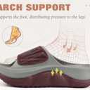 COFACE Womens Recovery Sandals With Arch Support Orthopedic Slides Size 8.5 (Gray)