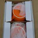 MECOWON 30 OZ Porcelain Coffee Mugs, Set of 2 Large Mugs for Soup, Cereal and Salad (Orange)