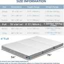 Freesof Odorless Foldable Mattress Medium Full Size 75" x 54" x 4"