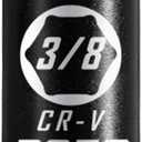 3 x BOEN 1/2" Drive Deep Impact Socket,3/8 Inch Premium Socket,SAE,6 Point,Cr-V Steel with Laser Marking - Strong and Durable (9.5 mm)