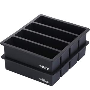 Silicone Ice Cube Trays Large for Whisky(2-Pack) - Butter Mold,With Easy Release Ice Cubes for Whiskey and For Cocktail,Food Grade