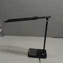 LED Desk Lamp, Dual Heads, Height Adjustable, USB Charging Port, 5 Light Modes & Dimmable Brightness, Bedside Lamp for Reading, Craft, Work, Study (Black, 15W) (large 57cm tall)