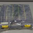 Tools Organizer Box Small Parts Storage Box 34-Compartment Double Side Hardware Organizers with Removable Plastic Dividers for Screws, Nuts, Nails, Bolts (1 PACK, Yellow)