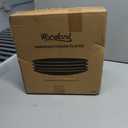 Wareland Embossed Salad Plates Set of 4, 8 inch White Ceramic Dessert Appetizer Plates, Small Dinner Plates, Restaurant Kitchen Dish, Scratch-Resistant, Chip-Resistant, Oven Microwave Dishwasher Safe