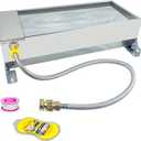 Automatic Livestock Water Trough Large Capacity Self Filling Dog Waterer Tank Stainless Steel Animal Drinking Water Bowl Dispenser with Float Valve Kit for Dog Horse Goat Pets Pig Cow