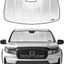 Pigenius Windshield Sun Shade for Honda Passport 2019-2025, Pilot 2016-2022, Ridgeline 2017-2025 with Honda Sensing Camera. Reflective Aluminum Film Front Window Sunshade - BLAZBLOCK